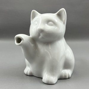 Vintage White Cat Creamer Pitcher HIC Japan Kitty
